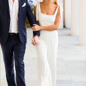 Alexis Lincoln bow polka dot jumpsuit